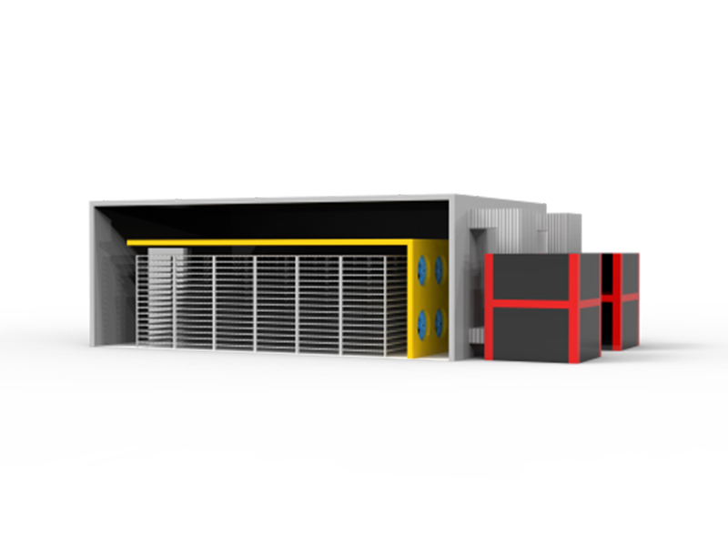 Integrated closed-loop heating, dehumidification and drying room